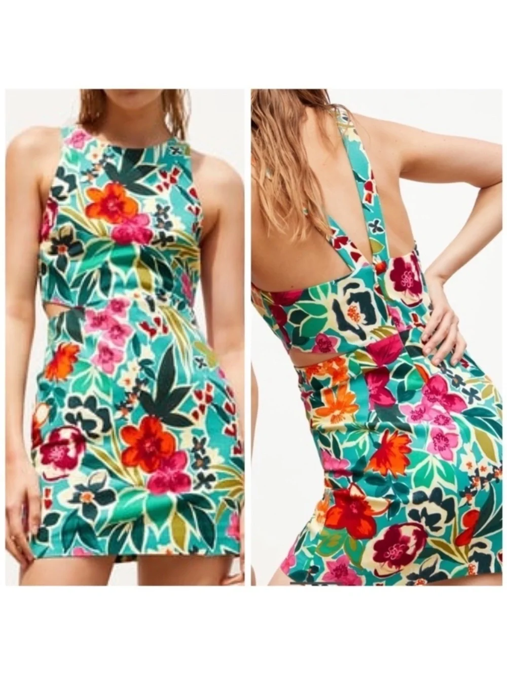 ZARA Bright Floral Vacation Romper/Dress - Picture 5 of 6